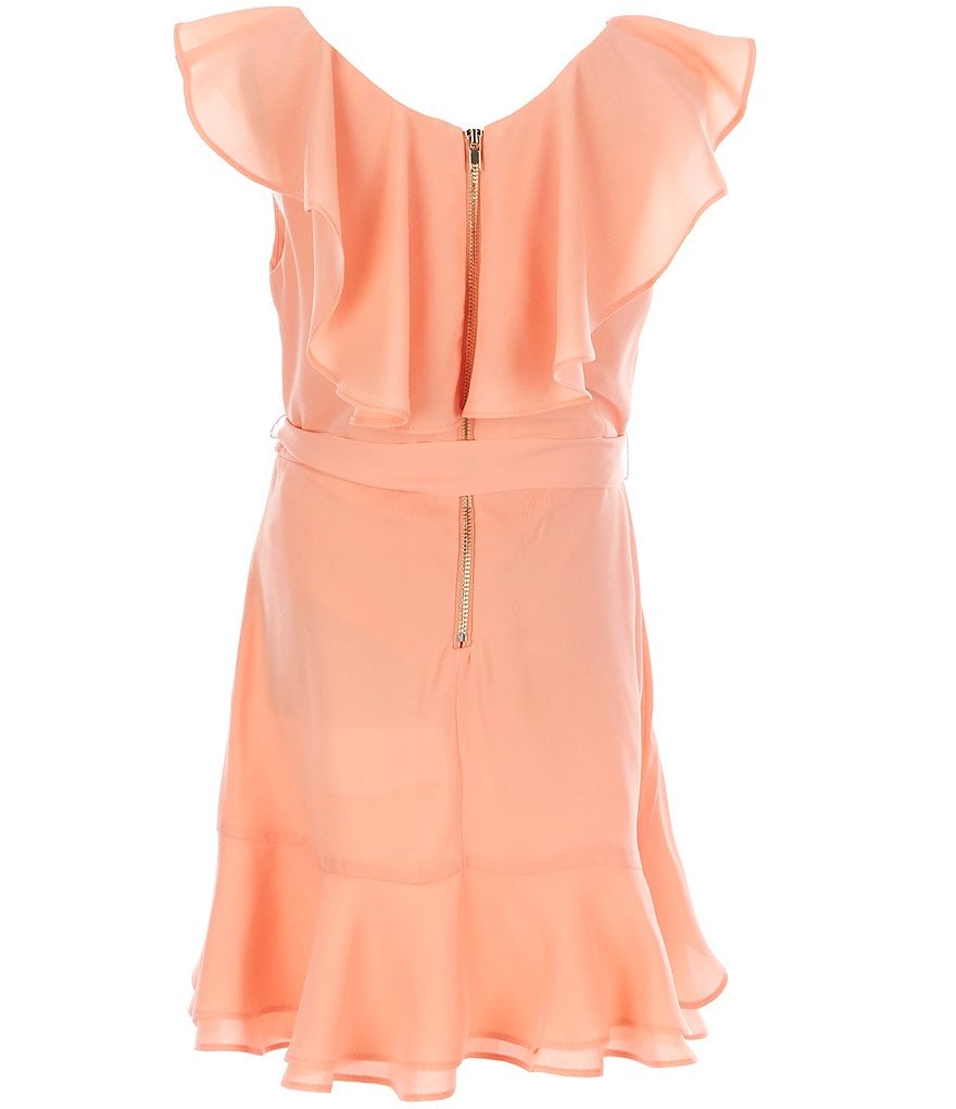 Honey and Rosie Big Girls 7-16 Lace Tiered A-Line Dress