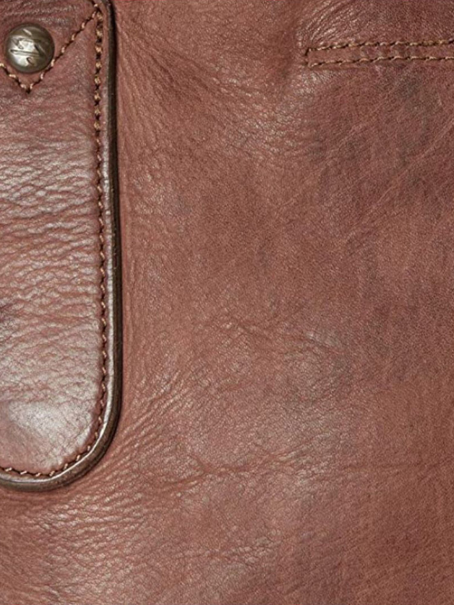 KOMPANERO Rachel Cognac Leather Textured Tote Handbag