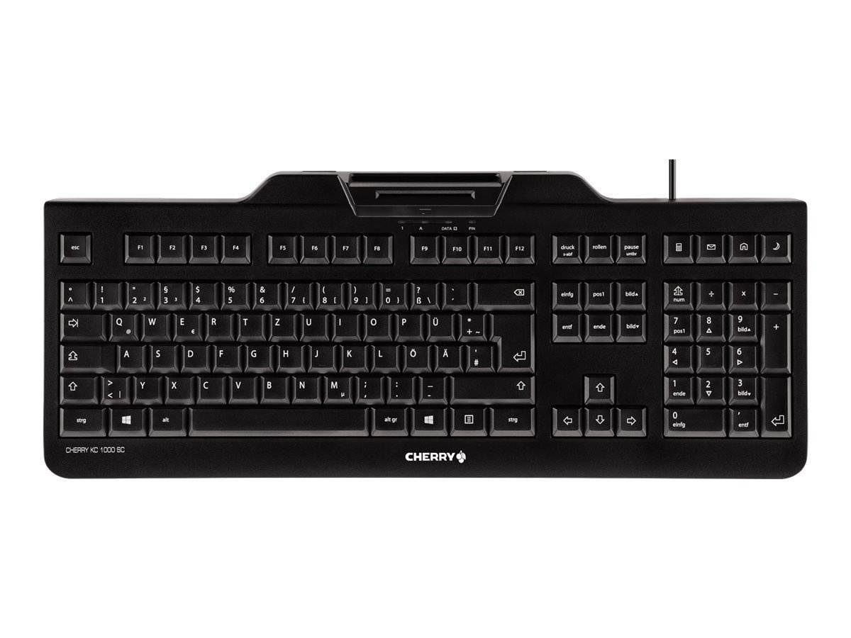 Cherry KC 1000, Smartcard TAA Compliant USB Keyboard (JK-A0104EU-2),Black