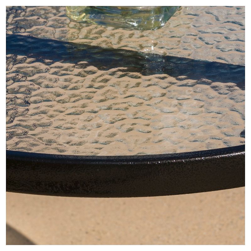 La Sola 3pc Metal Bistro Set - Black/Bronze - Christopher Knight Home