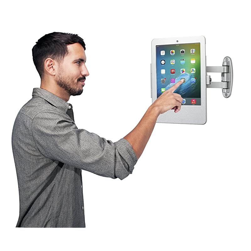 Articulating Wall Mounting Security Enclosure for iPad AiriPad Pro 97iPad Gen 56 Silver