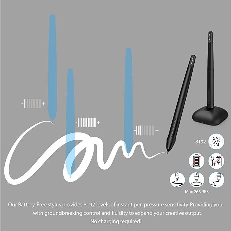 Deco 01 V2 10x625 Inch Digital Graphics Drawing Tablet Drawing Pen Tablet with BatteryFree Passive Stylus and 8 Shortcut Keys 8192 Levels Pressure