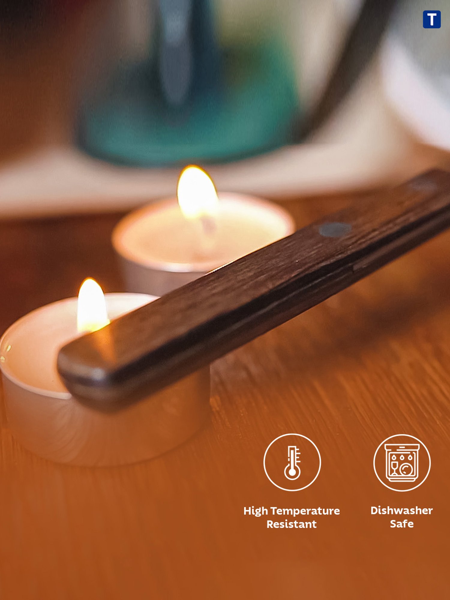 Tramontina Polywood Stainless Steel Cleaver Knife 6" Plain Edge Polywood Handle Kitchen Knife