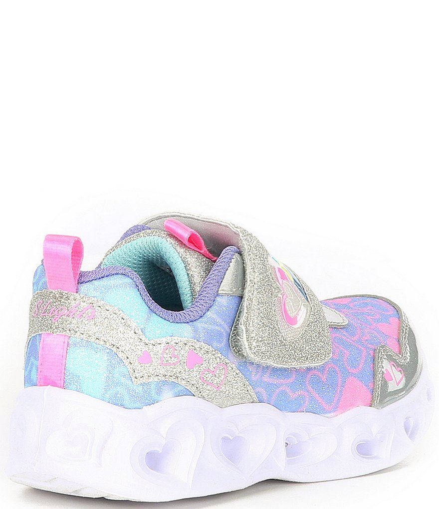 Skechers Girls' Heart Lights Lovie Dovie Glitter Detail Sneakers (Toddler)