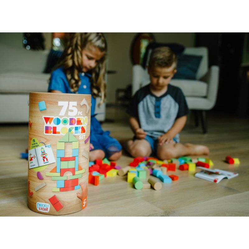 Chuckle & Roar Wood Block Set - 75pc