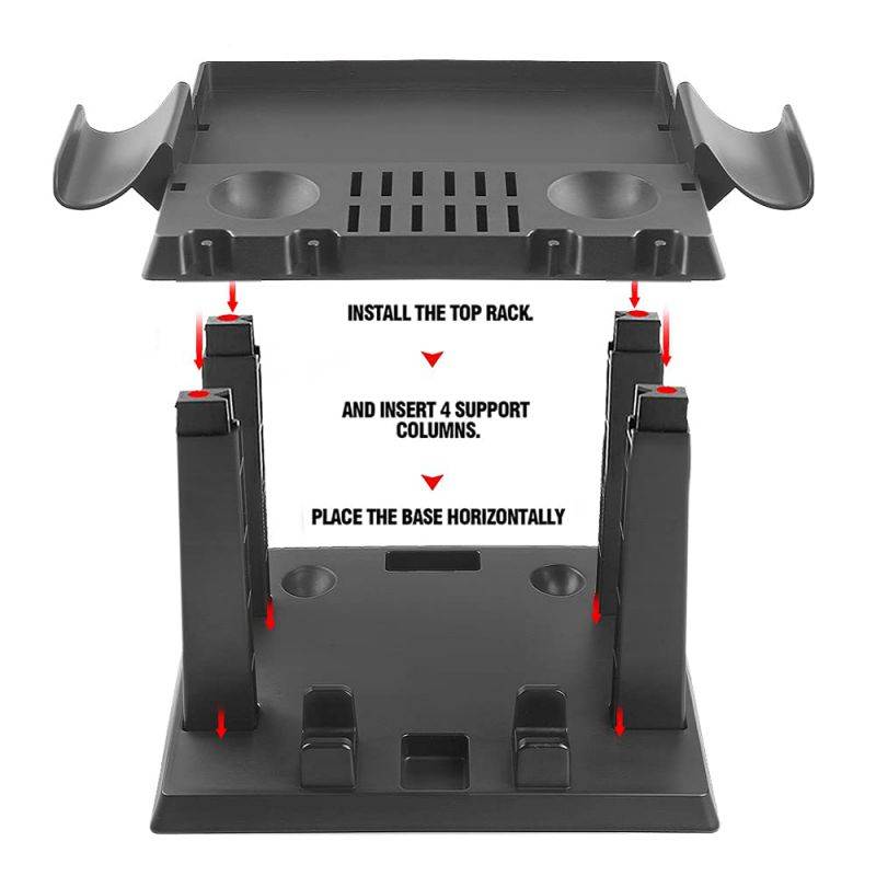 Storage Stand for Nintendo Switch, Storage Stand Controller Holder for Nintendo Switch Accessories and 2 Poke Ball Plus Controllers