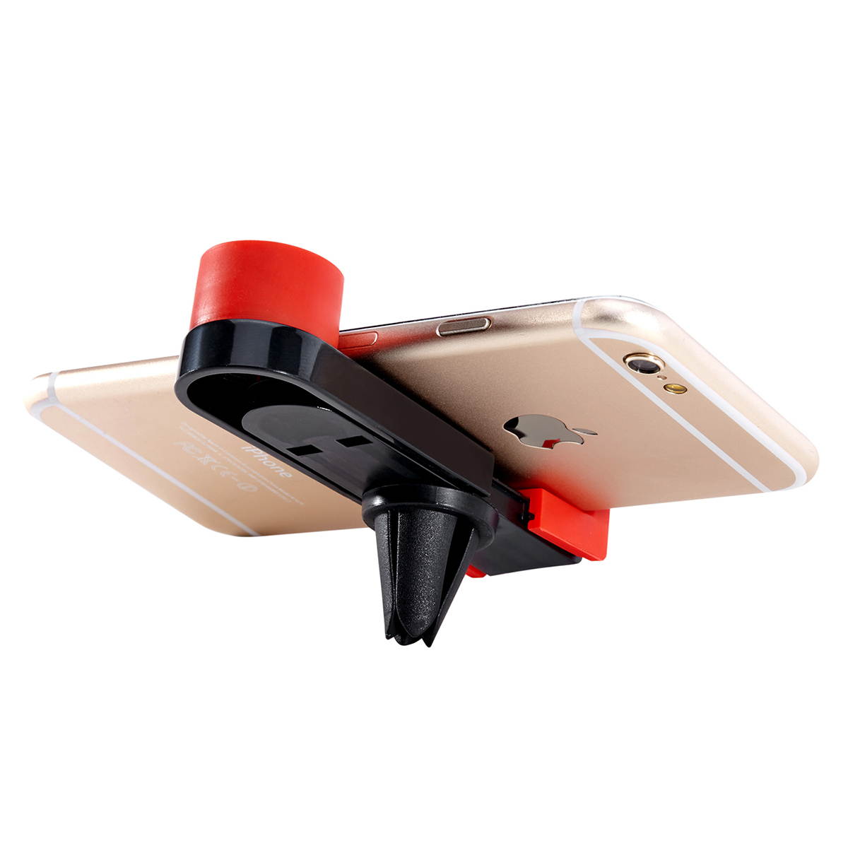 LENTION Air Vent Phone Holder, Mobile Clip Stand Car Mount for 3.5 Inch - 6 Inch iPhone, iPod, Smart Phone, PSP, GPS - Red