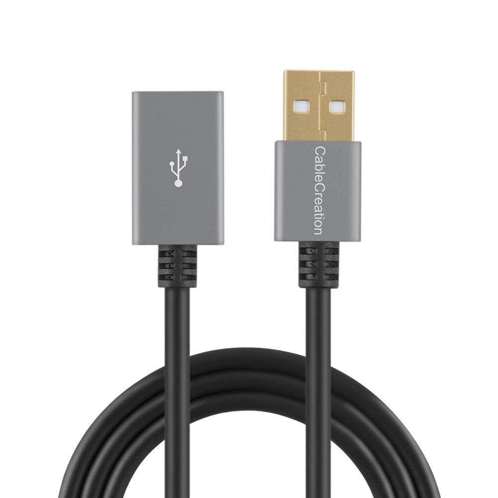 CableCreation 10FT USB 2.0 Extension Cable, USB A Male to Female extension lead for Gamepad, Flash Drive, Mouse, Keyboard, Printer, Scanner, Card Reader, 3 Meters, Black