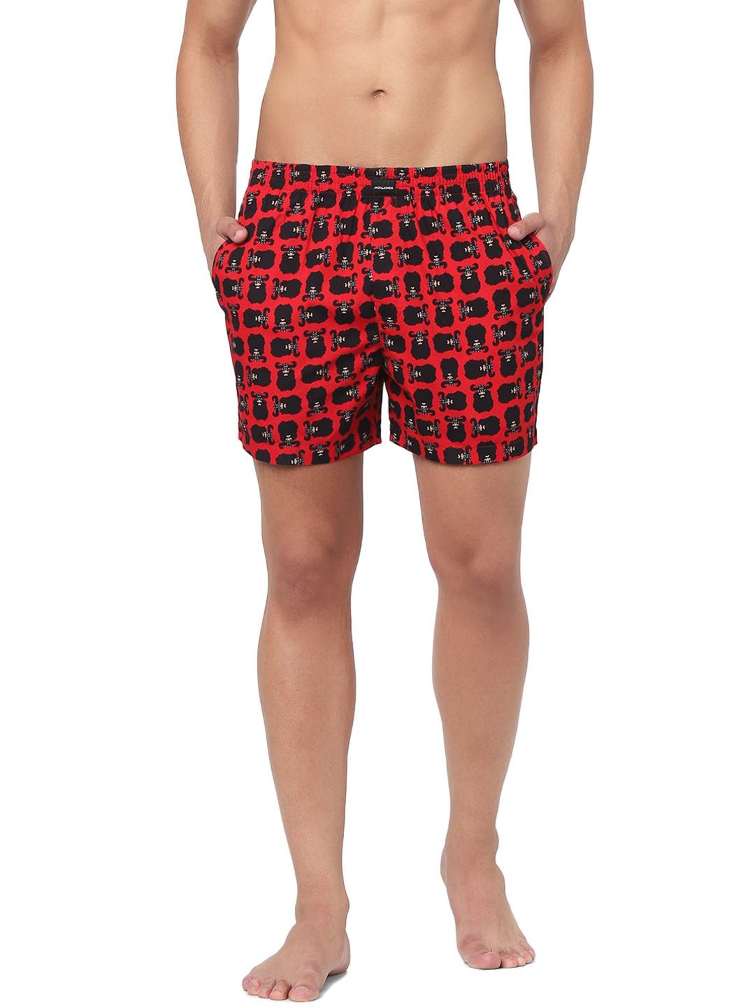 Jack & Jones Red Printed Boxers