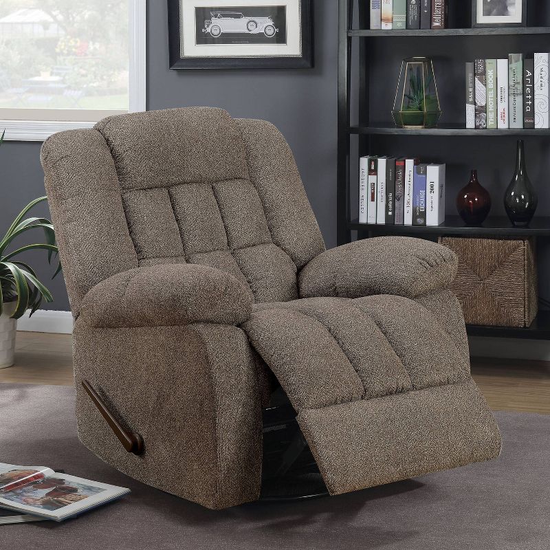 Bynet Chenille Gliding Recliner Warm Gray - HOMES: Inside + Out
