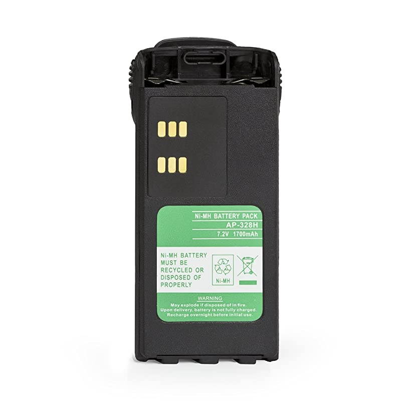 Battery for Motorola HT750 HT1250 PRO5150 GP328 72 NIMH 1700mAh with Belt Clip and Warrant NonOEM