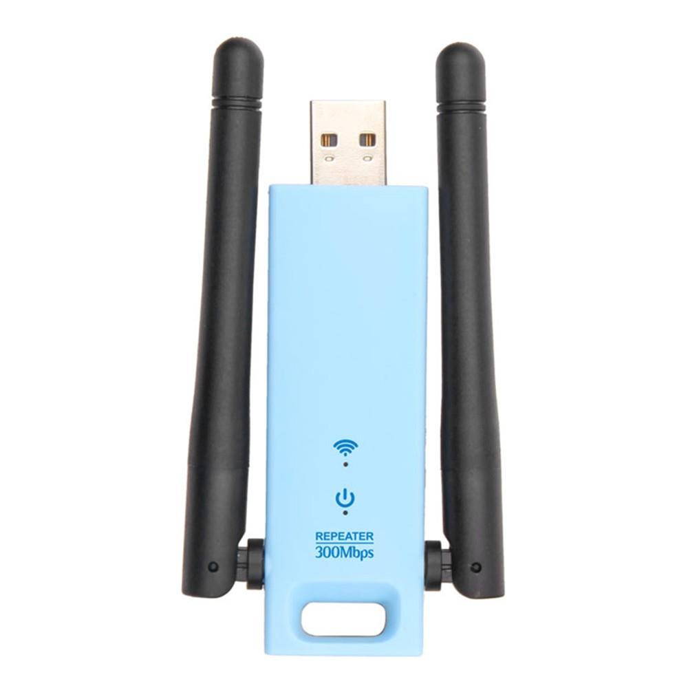 WD-R603U 300Mbps Wireless Range Extender USB WiFi Repeater Signal Booster Amplifier Dual Antennas Blue with