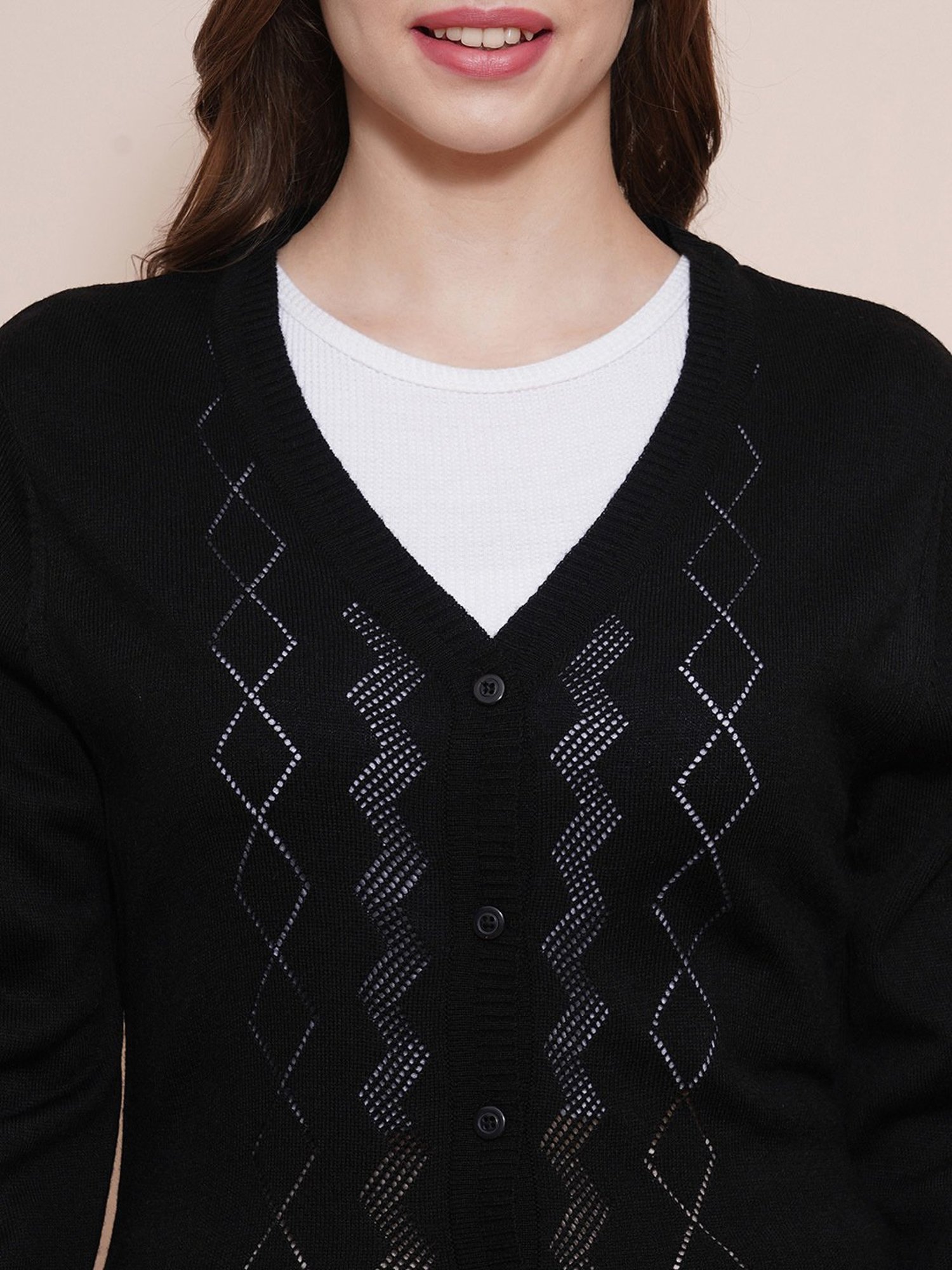 Globus Black Printed Sweater