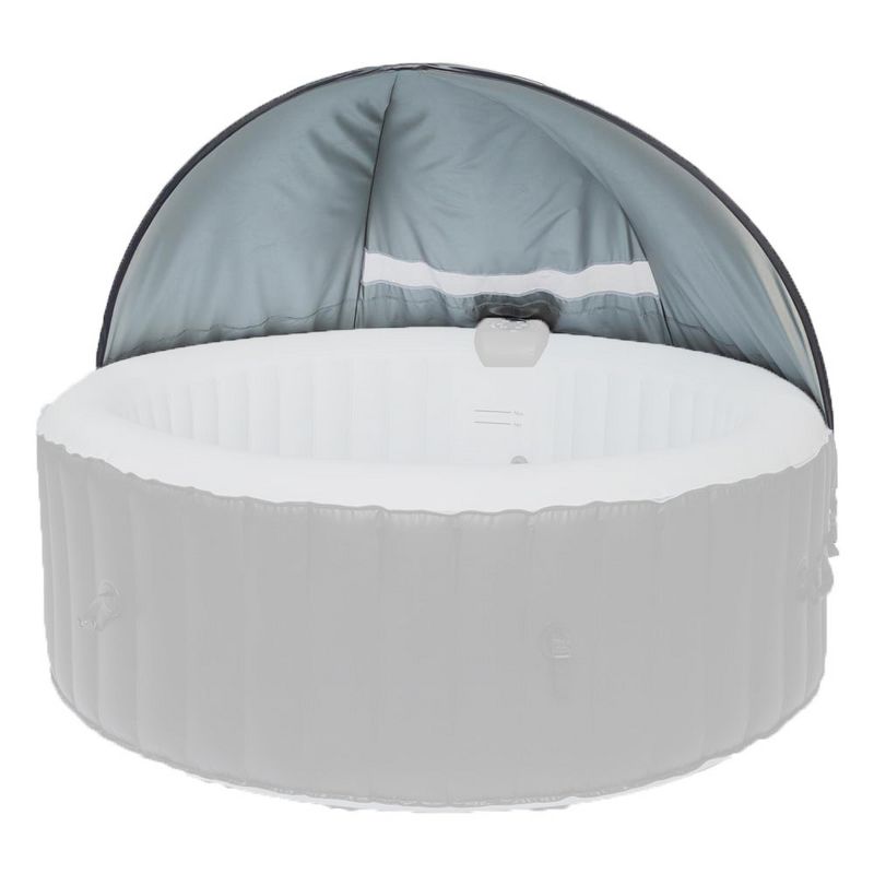 CleverSpa 8045 Small Windproof Sun Shade Canopy Accessory for 4 Person Round Inflatable Hot Tub Spas (Canopy Only)