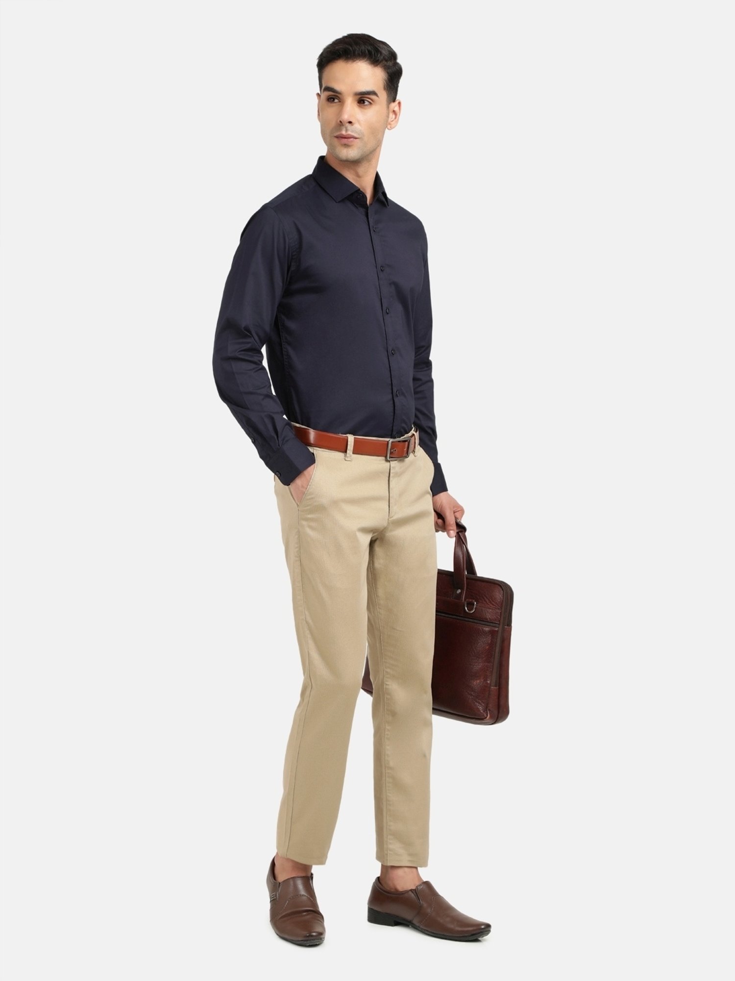 Ivoc Navy Slim Fit Shirt