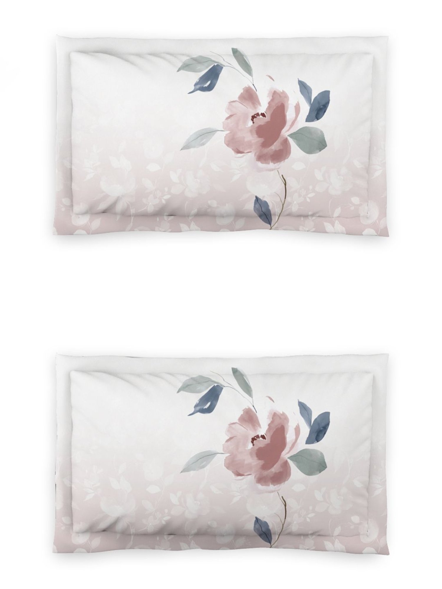 DDecor Floral Pink 136 TC Cotton King Fitted Bed Sheet With 2 Pillow Covers