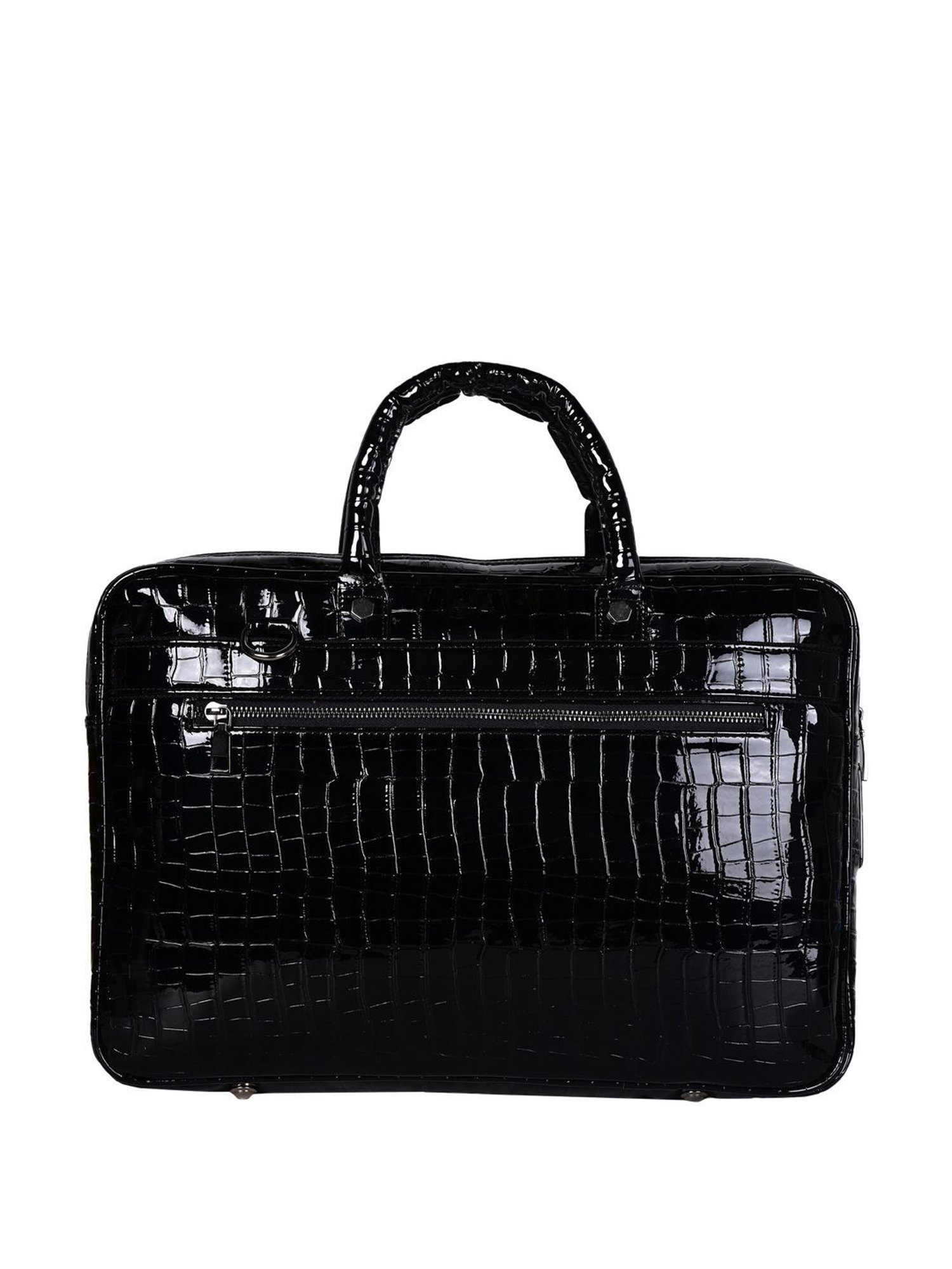 Arista Vault Black PU Medium Laptop Messenger Bag