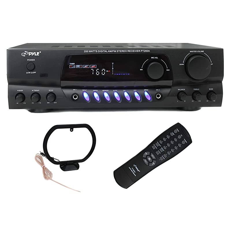 4  PLMR24 200W Outdoor Speakers + PT260A 200W Stereo Theater Receiver