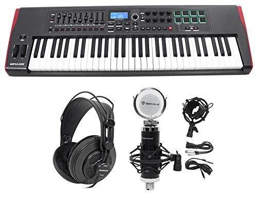 Novation IMPULSE 61-Key Ableton Live Keyboard Controller+Headphones+Speaker+Mic