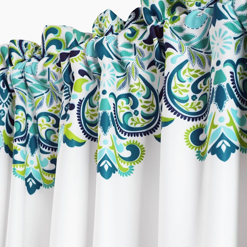 Set of 2 84"x52" Clara Room Darkening Window Curtain Panels Blue/Green - Lush Décor