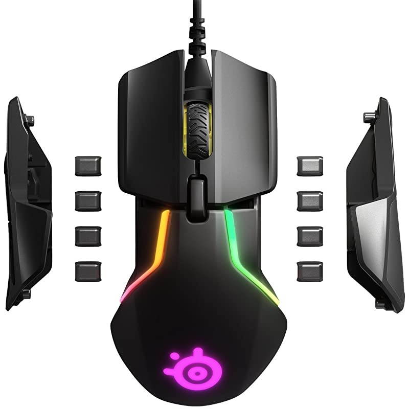 Rival 600 Gaming Mouse 12000 CPI TrueMove3+ Dual Optical Sensor 005 LiftOff Distance Weight System