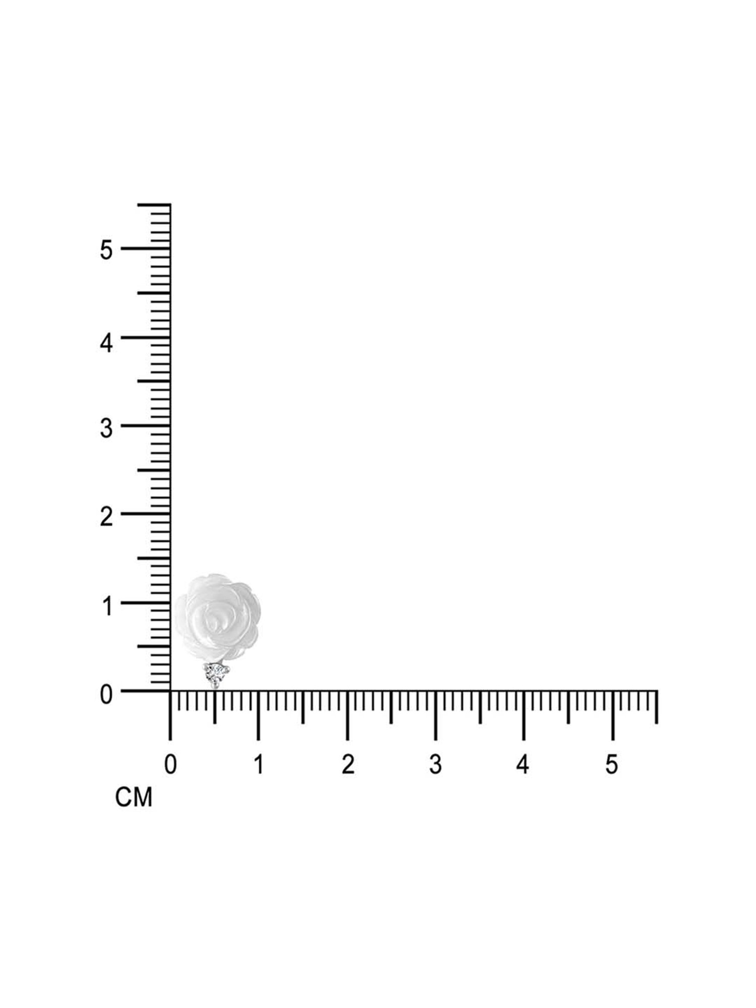 Rihi by P.C. Chandra Jewellers 92.5 Sterling Silver Mother of Pearl White Rose Stud Earrings