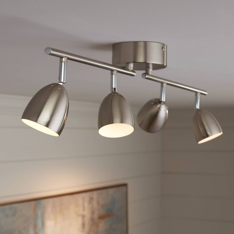 Pro Track Alexa 4-Light Satin Nickel LED Track Fixture