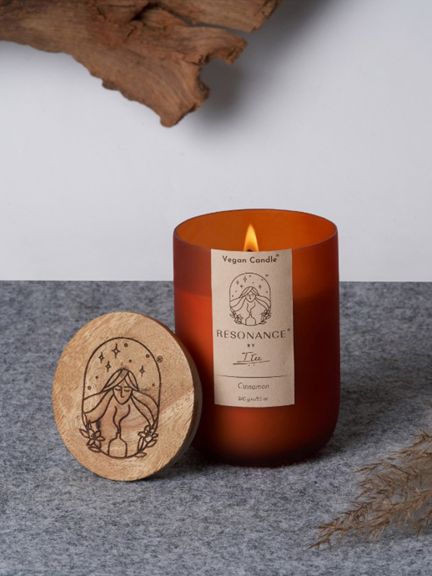 Resonance White Soy Wax Cinnamon Aromatherapy Candle