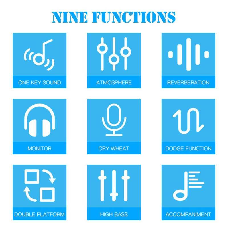 BM 8000 Condenser Wired Microphone Kit 3.5MM Recording Studio Mic With V8 Sound Card Pop Filter for KTV Karaoke Computer