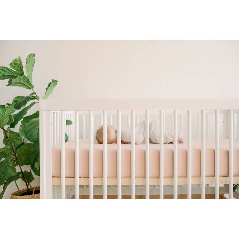 Goumi Baby Organic Abstract Floral Fitted Sheet Set - Rose 2pc