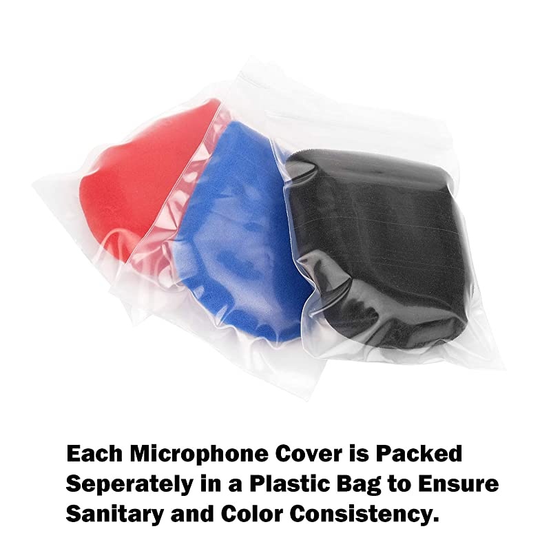 Colorful Microphone Cover Microphone Windscreen Foam Cover Top Grade 10 Pack