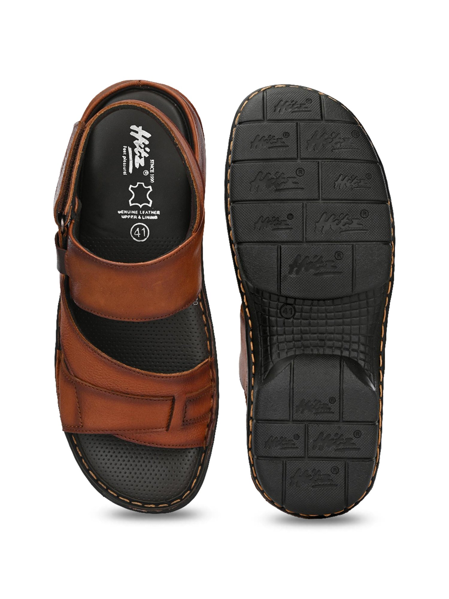Hitz Men's Tan Back Strap Sandals