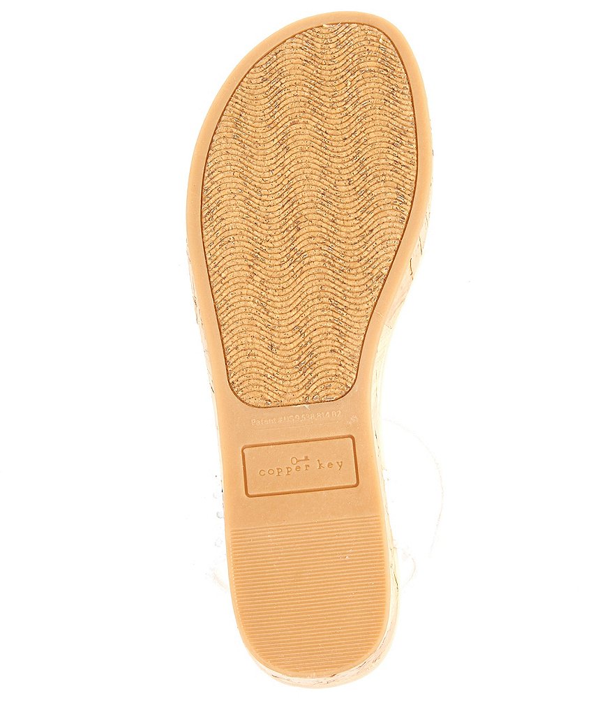 Copper Key Girls' Dearisst Eyelet Bow Flatform Wedges (Toddler)