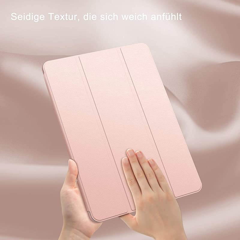 iPad 7th Generation Case New iPad Case 102 Case 2019 with Pencil Holder Lightweight Smart Cover with Soft TPU Back Auto SleepWake for iPad 7th Gen 2019 Gold
