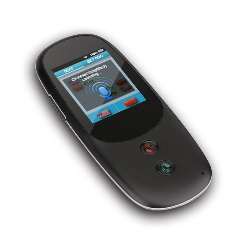 Portable Smart Language Translator Device 2.4 Inch Touchscreen WiFi/Hotspot Support 41 Multilingual Languages Instant Real-Time Two Way High Accuracy Voice Translator for Learning Travelling Shopping