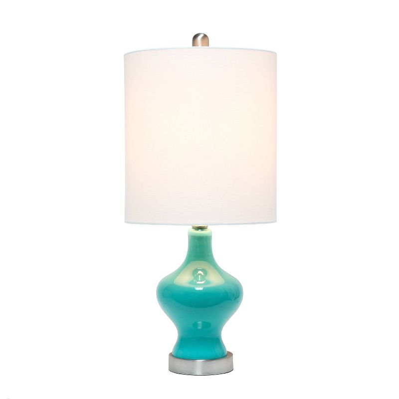 Paseo Table Lamp with Fabric Shade Teal - Lalia Home