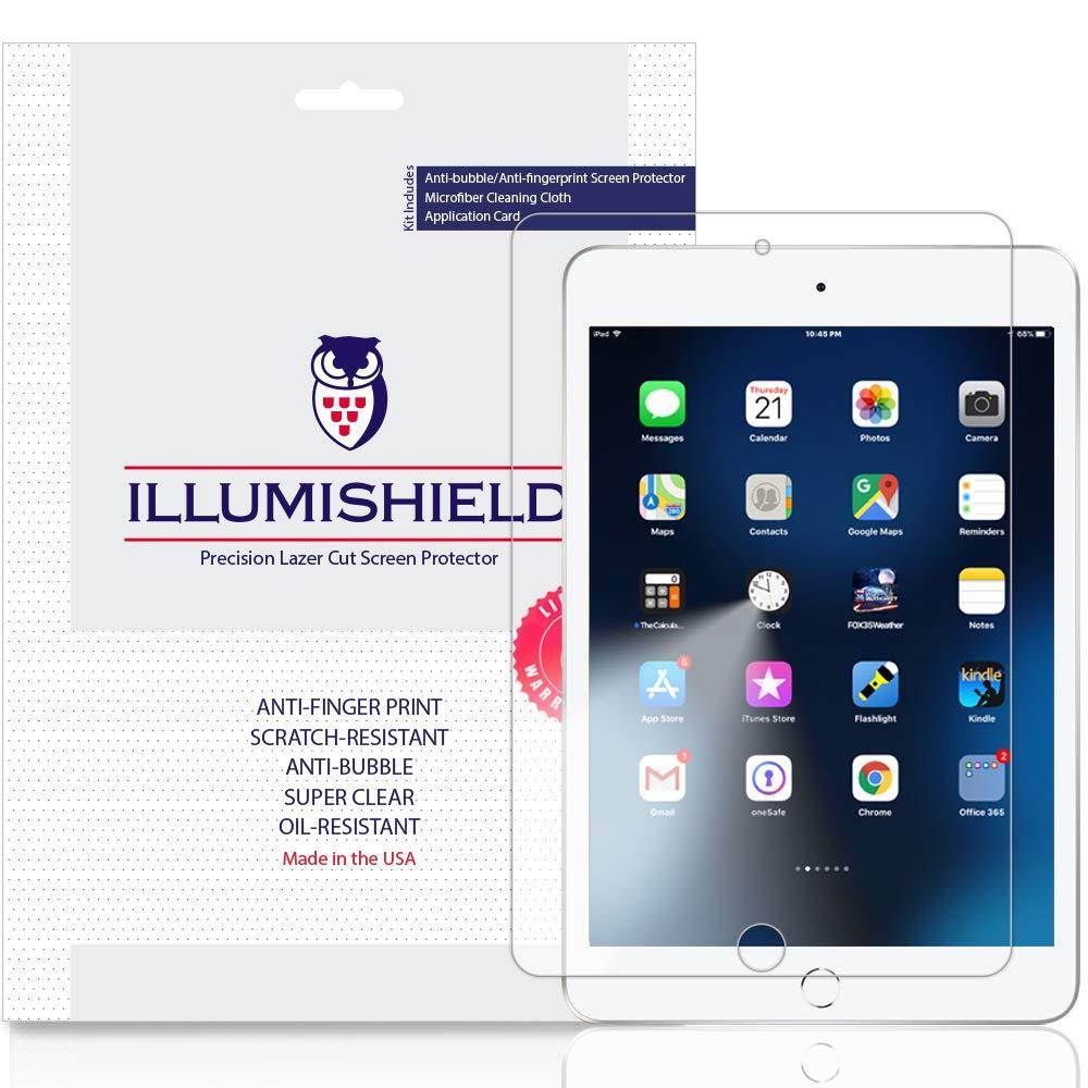 iLLumiShield Screen Protector Compatible with Apple iPad Mini (7.9 inch)(iPad Mini 5, 2019)(2-Pack) Clear HD Shield Anti-Bubble and Anti-Fingerprint PET Film