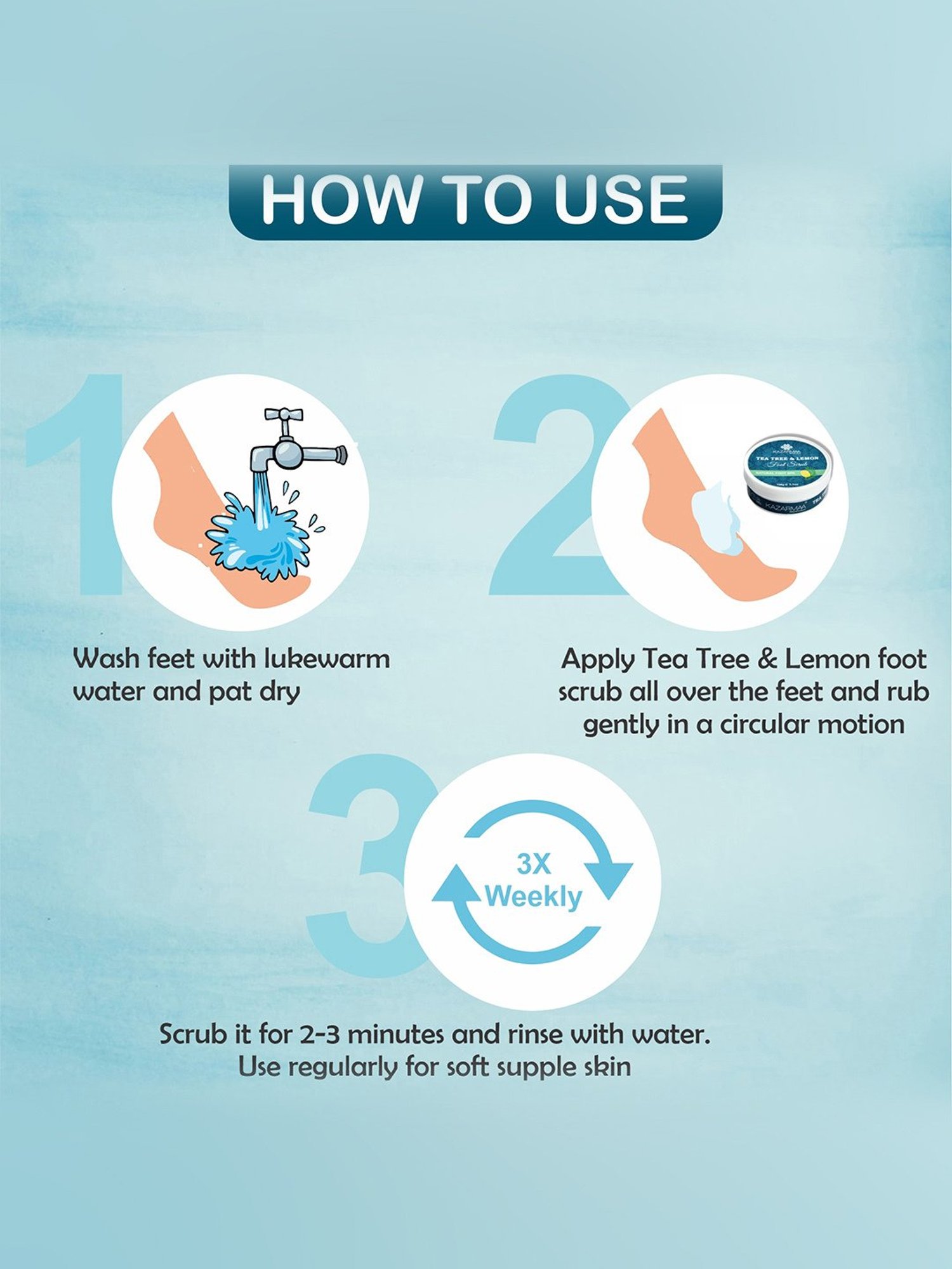 Kazarmaa Tea Tree & Lemon Foot Scrub - 100 gm