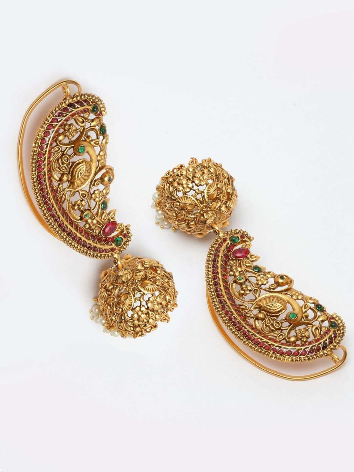 OOMPH Jewellery Yellow Enamel Floral Jhumki
