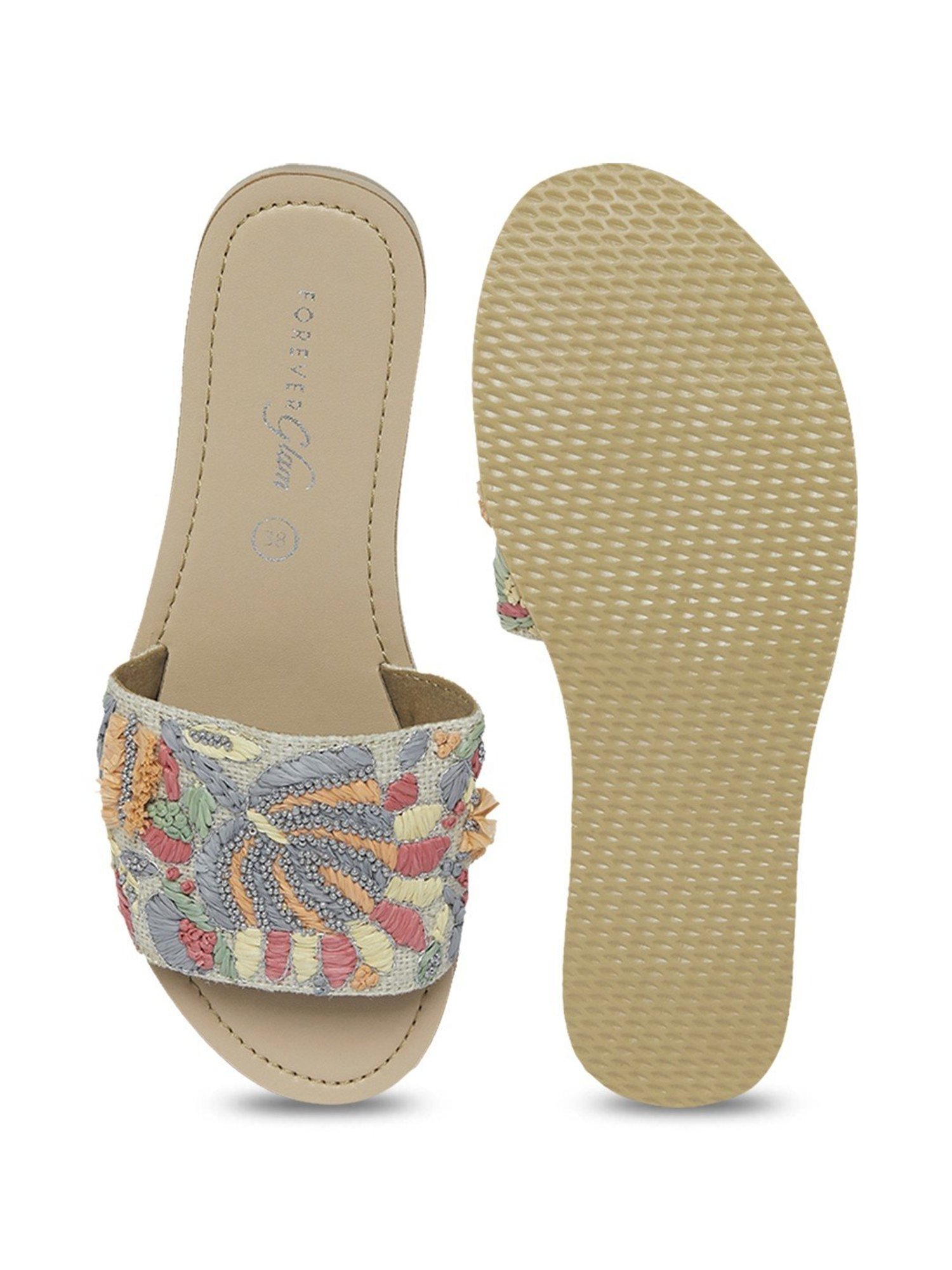 Forever Glam by Pantaloons Women's Multicolor Ethnic Sandals