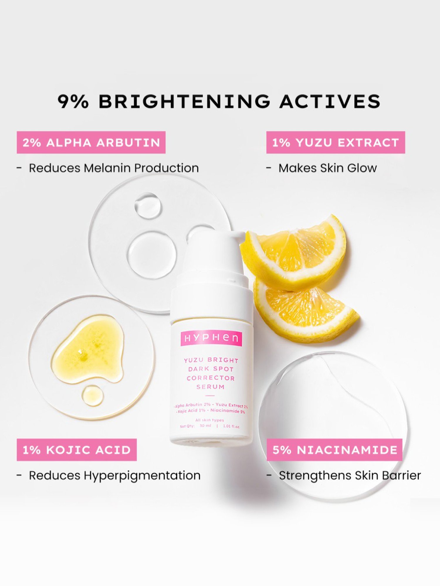 Hyphen Yuzu Bright Dark Spot Corrector Serum - 30 ml