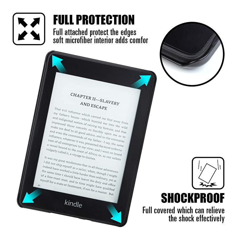 Print Case for AllNew Kindle Paperwhite Premium PU Leather Case Smart Slimshell Protective Cover with Auto WakeSleep for Kindle Paperwhite 2018 10th Not fit Paperwhite Prior to 2018
