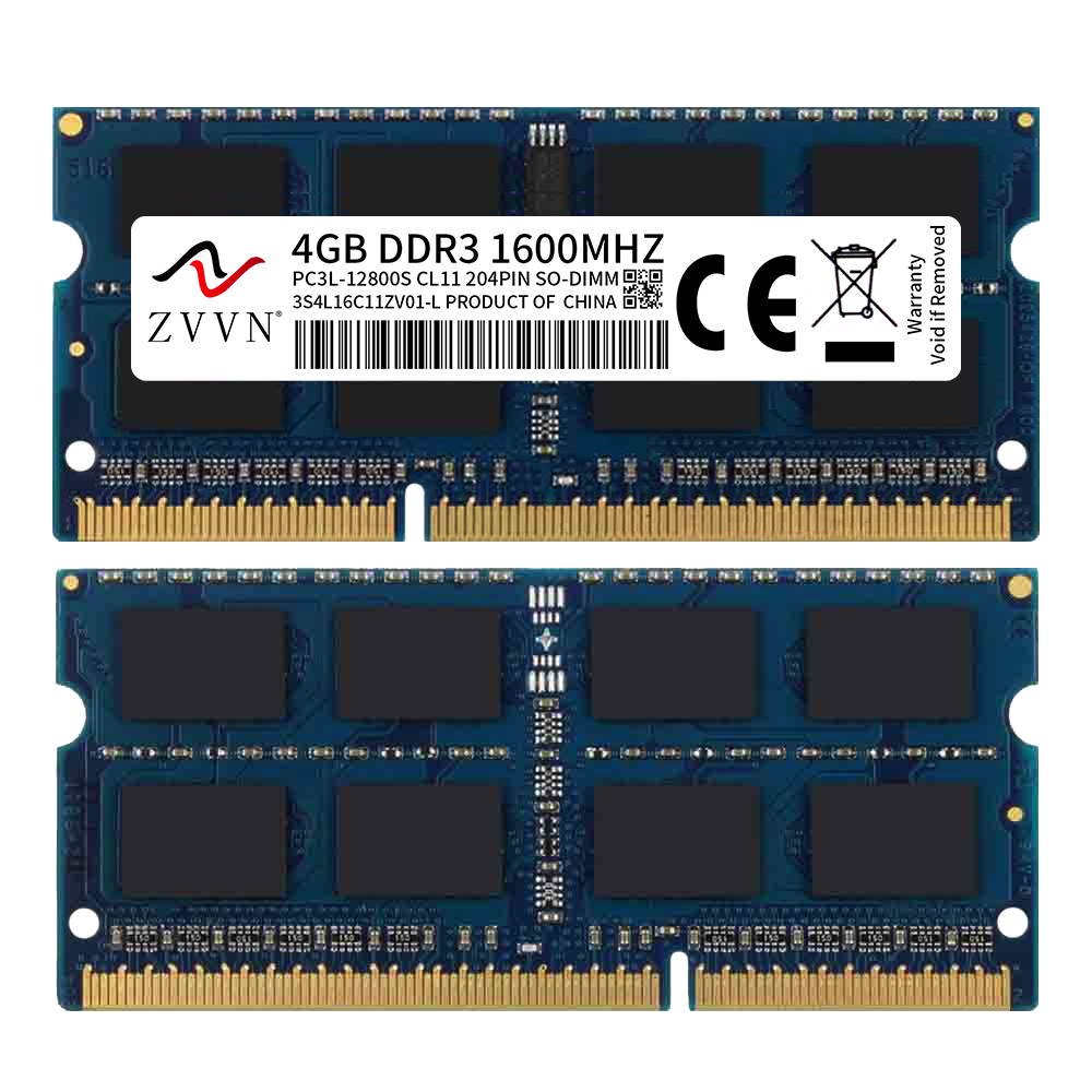 ZVVN 8GB Kit (2x 4GB) 204-Pin DDR3L 1600 (PC3L 12800) SO-DIMM RAM Laptop Notebook Memory 1.35V Model 3S4L16C11ZV02-L