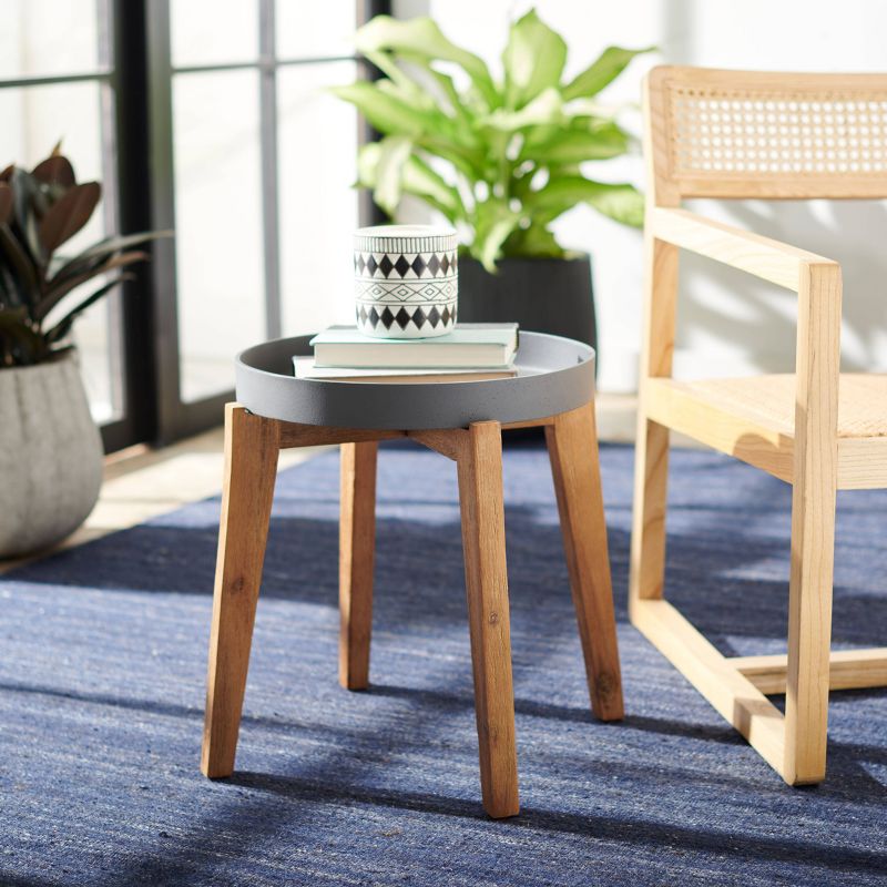 Wood Fiber Clay Patio Accent Table - Olivia & May