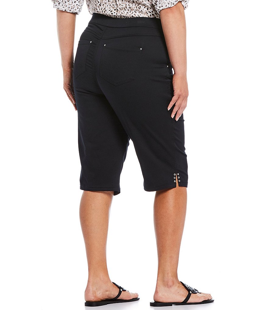 Intro Plus Size Rose Tummy Panel Pull-On Skimmer Short