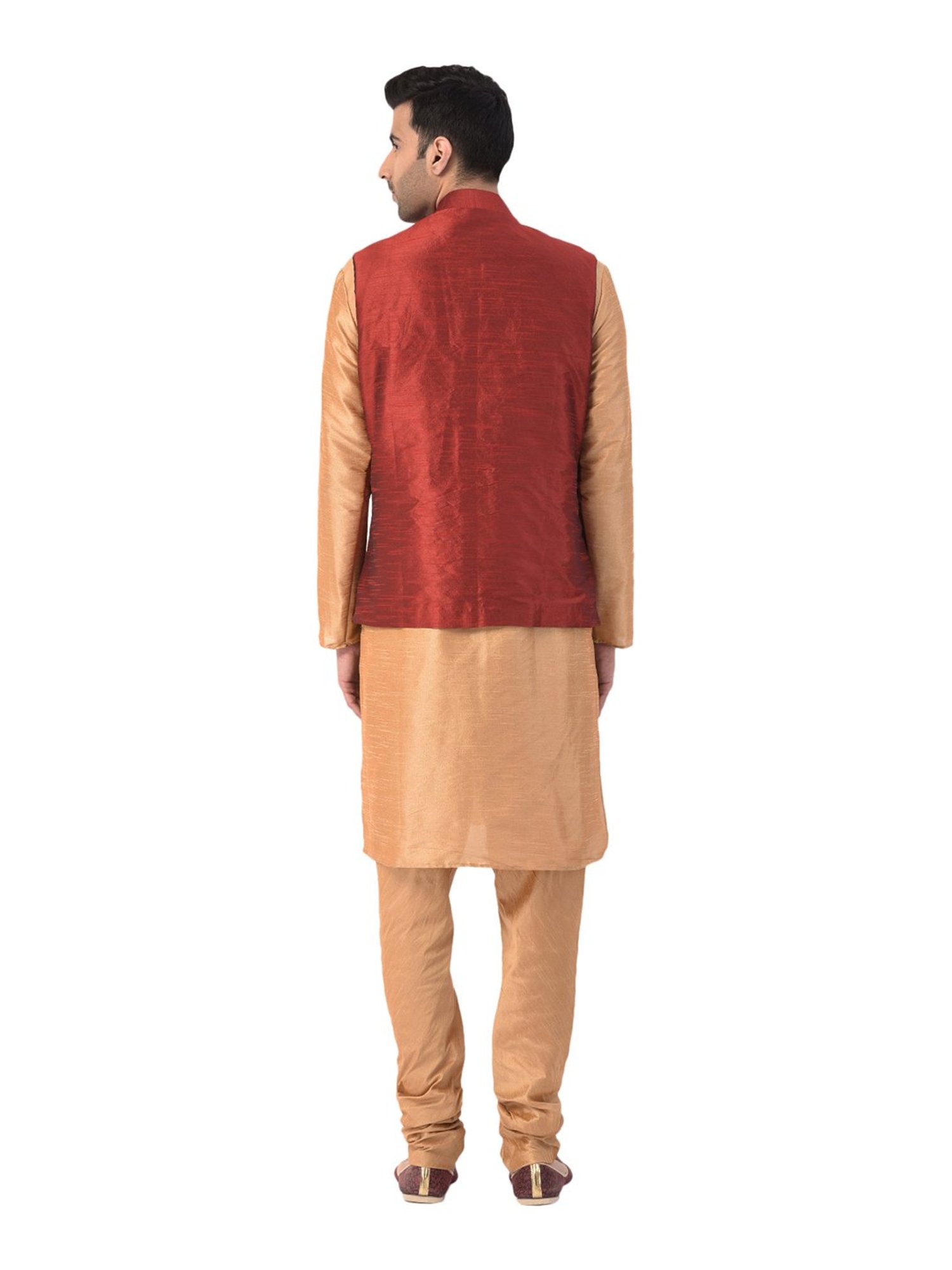 SG LEMAN Beige Kurta Bottom & Jacket Set