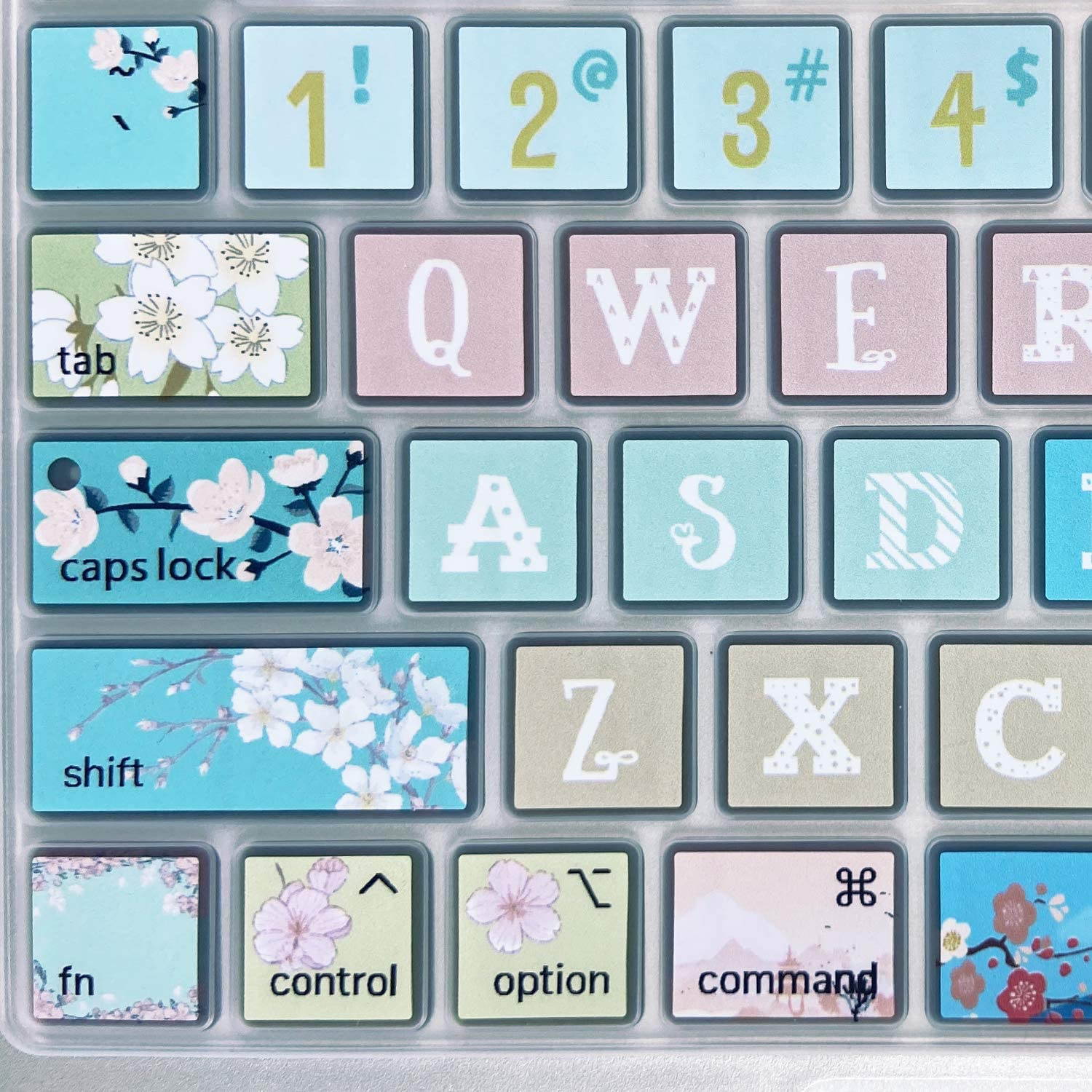 SANFORIN Silicone Keyboard Cover Skin for 2019 MacBook Pro 16 inch A2141 with Touch Bar & Touch ID/2020 MacBook Pro 13"(A2289/A2251) with Magic Keyboard, Big Letter and Flower Design, Flamingo