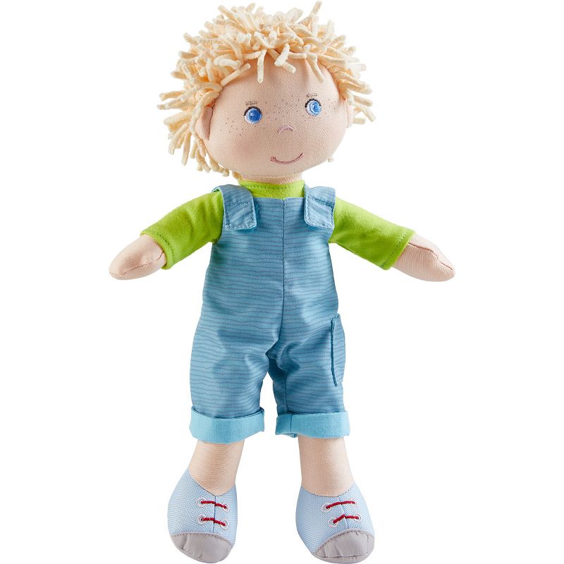 HABA Play Time Outfit for 12" HABA Soft Dolls - Gender Neutral Shirt & Overalls