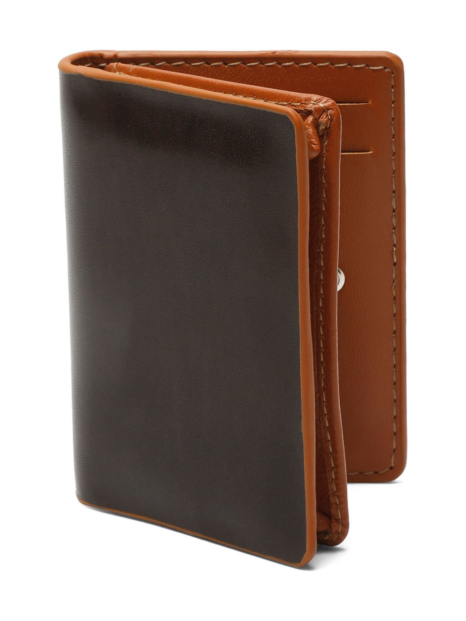 Teakwood Leathers Brown Leather Bi-Fold Wallet for Men