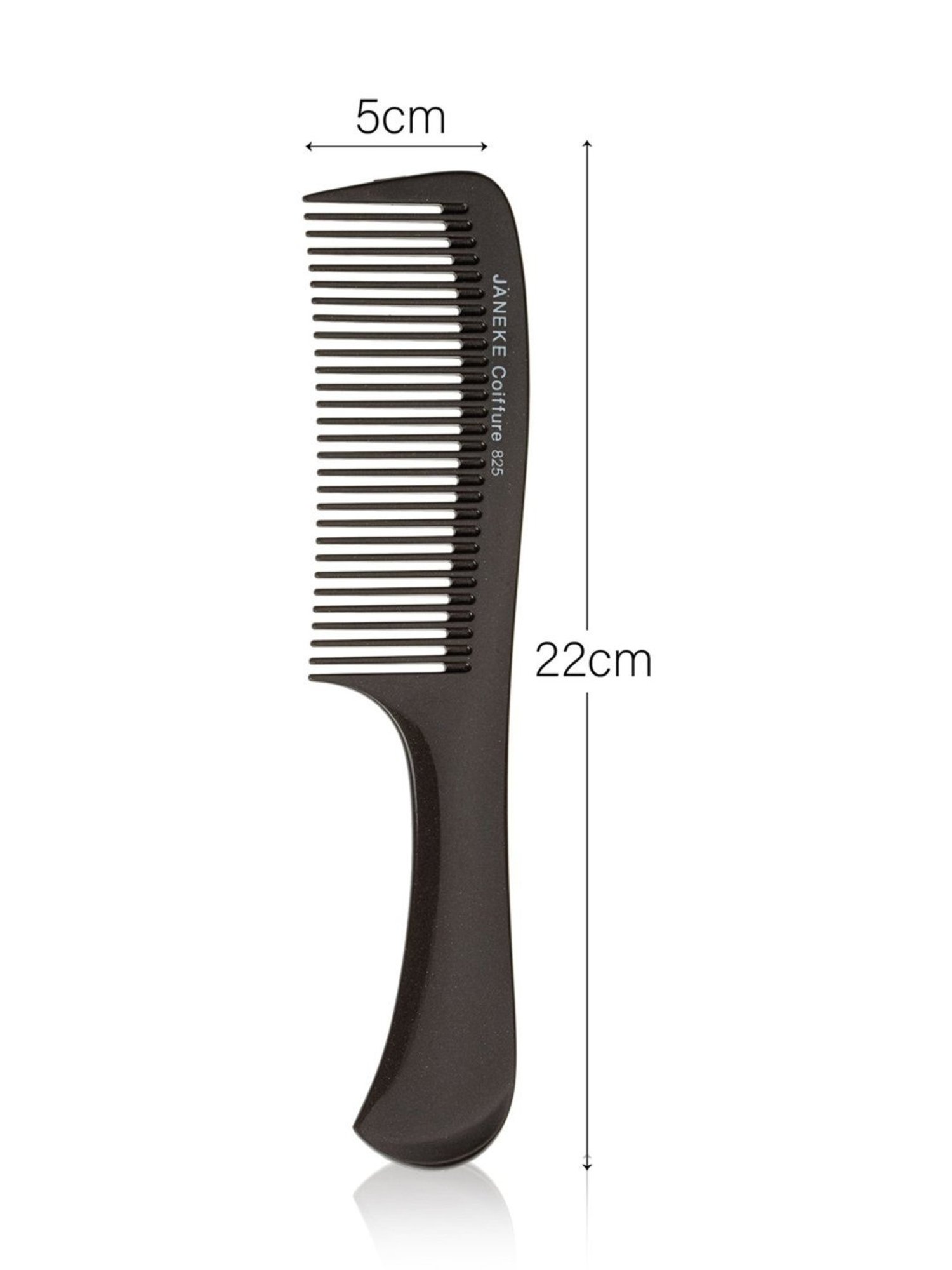 Janeke 1830 Professional Hair Colour Application Carbon Fibre Handle Hair Comb - 22 cm